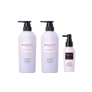 【Bosley】黑髮青春還原修護洗髮精2入+精華液60ml 三入組(黑髮養護升級版)