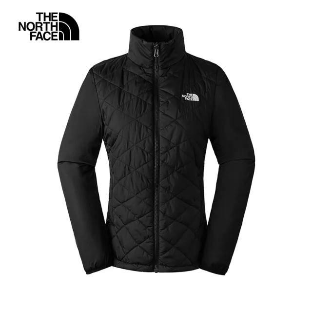 【The North Face 官方旗艦】北面女款黑色DryVent防水透氣保暖連帽三合一外套｜88RXJK3