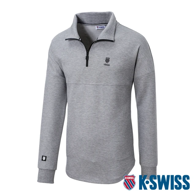 K-SWISS 立領上衣 Mock Neck Top-男-灰(109142-034)