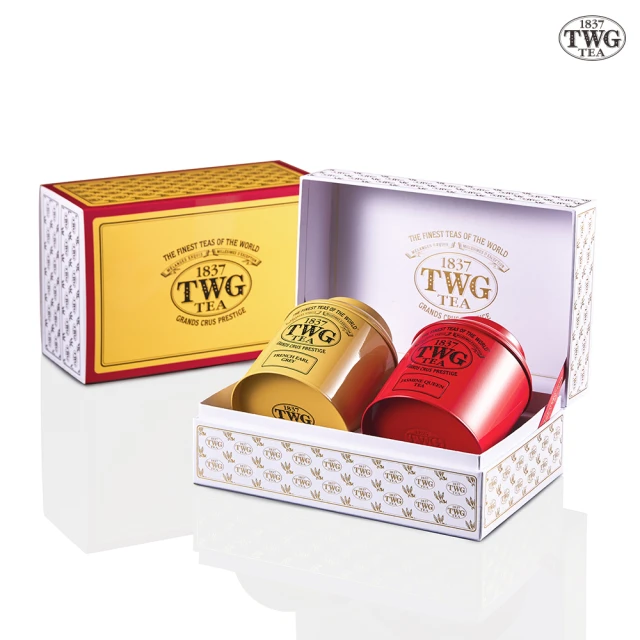 【TWG Tea】幸運禮盒茶組 My Lucky Tea Set(皇后茉莉花綠茶100gx1+法式伯爵茶100gx1)