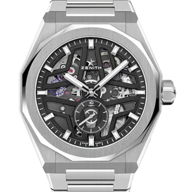 ZENITH】真力時DEFY SKYLINE SKELETON 八邊形鏤空黑面鍊帶腕表