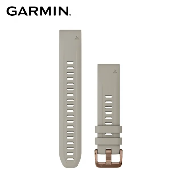 【GARMIN】QuickFit 20mm 香頌灰矽膠錶帶(含加長型錶帶)