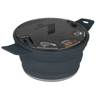【SEA TO SUMMIT】X-摺疊鍋 2.8L 碳灰(露營器具/登山/鍋具)