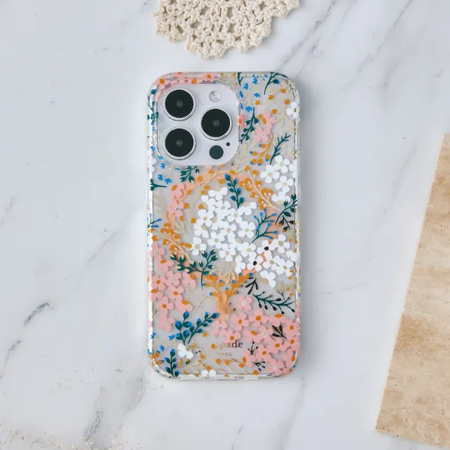 【KATE SPADE】iPhone 15 Pro Max MagSafe 精品手機殼 秘密花園(磁吸)