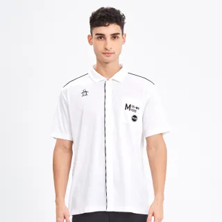 【Munsingwear】企鵝牌 男款白色排扣彈力短袖棉衫 MGRT2A11