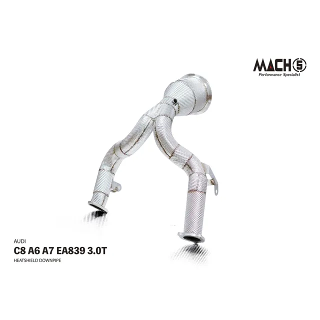 Mach5 AUDI A6 A7 高流量帶三元催化排氣管(C8 3.0T 機械增壓)