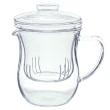 【Glass King】FH-361-1/兩用品茗杯/320ml(耐熱玻璃杯/玻璃茶海/高硼硅玻璃/泡茶壺)