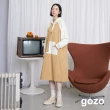【gozo】gozo三次方異材質拼接連帽洋裝(兩色)