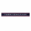 【Tommy Hilfiger】TOMMY 經典文字LOGO純棉圍巾-深藍色(平輸品/百搭爆款)