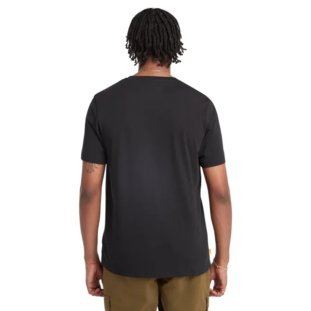 【Timberland】男款黑色短袖T恤(A2KJ1001)