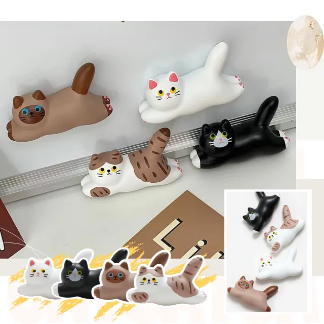 奔跑貓咪冰箱創意磁鐵-4入(可愛 廚房 冰箱貼 備忘錄 辦公室 裝飾小物 白板 教室 記事 磁力)