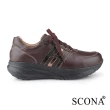【SCONA 蘇格南】全真皮 舒適減壓機能健走鞋(咖啡色 1289-2)