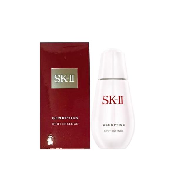 SK-II 超肌因阻黑淨斑精華，專為改善肌膚暗沉與黑色素問題設計。富含品牌標誌性的PITERA™成分，深入修護肌底，有效阻黑淨斑，提升膚色均勻度與透亮度。適合所有膚質，特別是膚色不均、曬斑或暗沉肌膚使用，讓肌膚煥發健康光采。