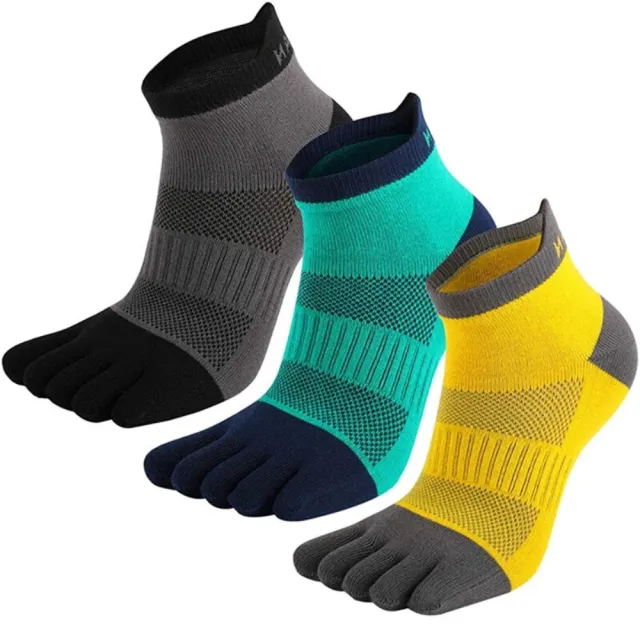【ItoSocks】3雙 舒適運動五趾襪(分趾襪 運動襪 分指防汗襪 男襪 女襪 棉質透氣吸汗 防摩擦靠背 短筒 低筒)