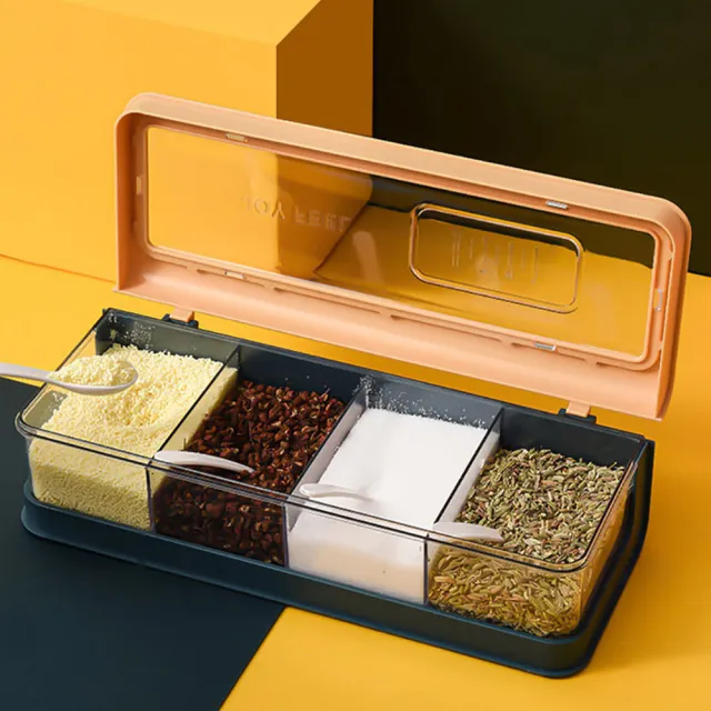 【La Vie】北歐風方形調味料盒(二色可選)