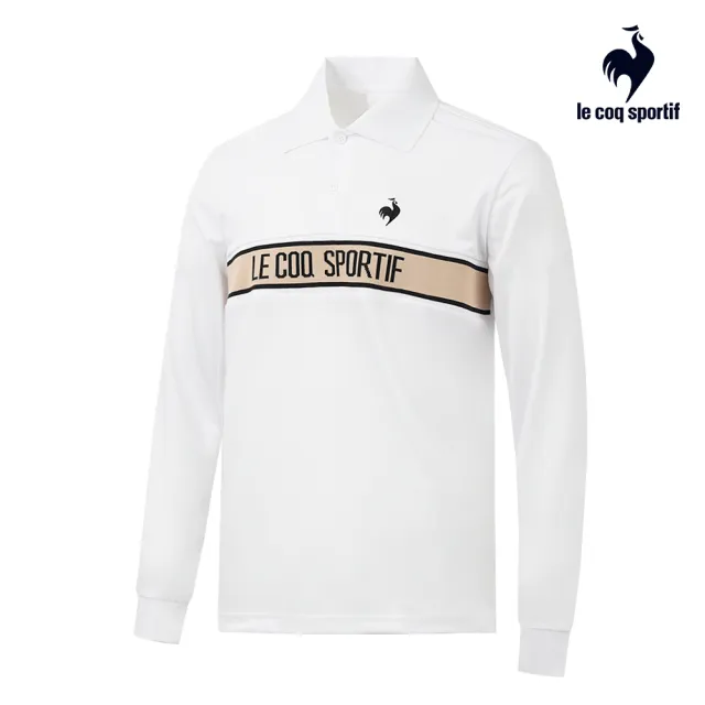 【LE COQ SPORTIF 公雞】吸濕排汗休閒基礎長袖POLO衫 男款-2色-LOS21942