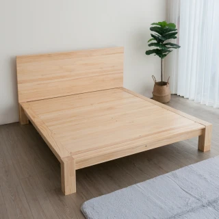 【麗得傢居】森林全實木6尺床架  實木床架 雙人加大床架床台床組(床板厚度1.8cm)