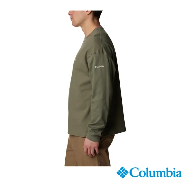 【Columbia 哥倫比亞 官方旗艦】男款-Duxbery™UPF50防曬長袖上衣-軍綠(UXM17390AG/HF)