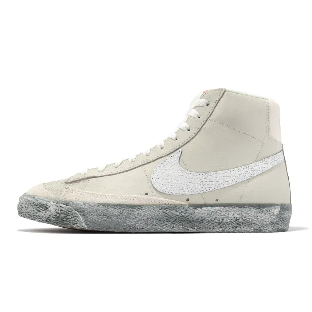 NIKE 耐吉】休閒鞋Blazer Mid 77 SE 男鞋灰白皮革中筒復古(DV0797-100