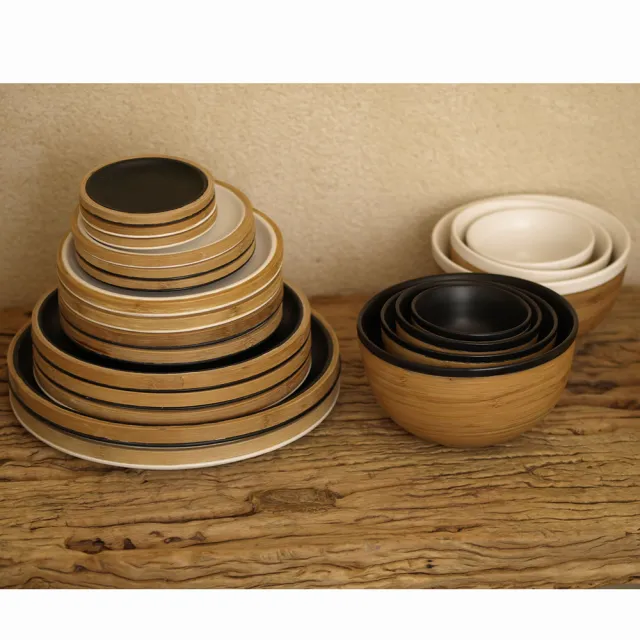 【JIA 品家】福利品-一家人吃飯系列雙層竹瓷碗10.5cm-無彩盒/裸裝(黑色)