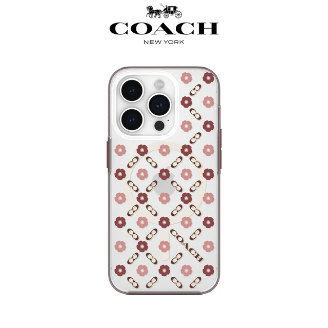 【COACH】iPhone 15 Pro MagSafe 手機殼 小茶花(磁吸)