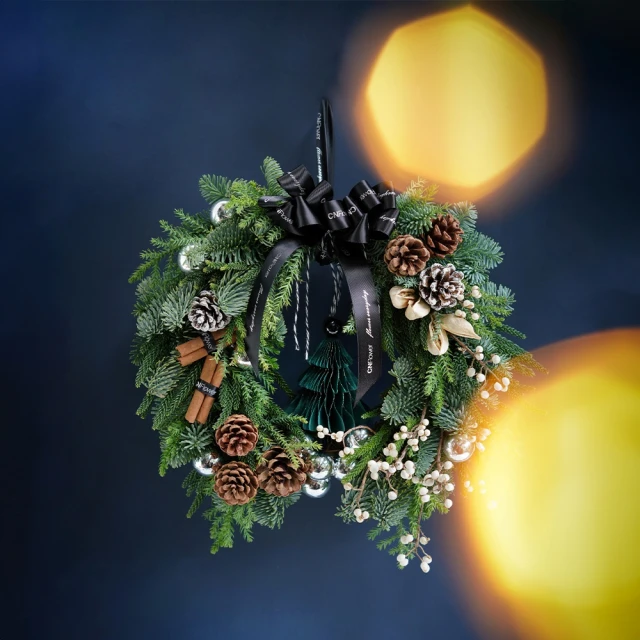 CNFlower 西恩 綠夢聖誕 花圈(送禮/植栽/植物/聖誕樹/聖誕布置)