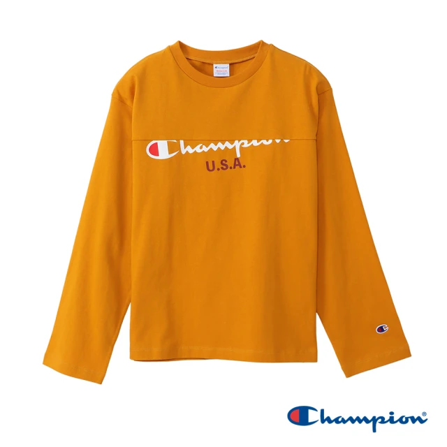 ChampionChampion 官方直營-CASUAL圓領印花LOGO上衣-女(橘色)