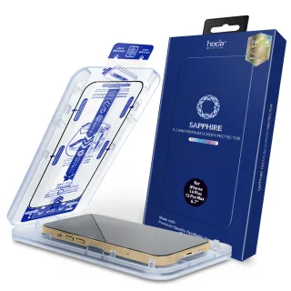 【hoda】iPhone 15/15 Plus/15 Pro/15 Pro Max 藍寶石滿版螢幕保護貼(附無塵太空艙貼膜神器)