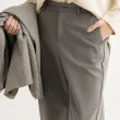 【Arnold Palmer 雨傘】女裝-純色簡約直筒休閒褲(灰色)