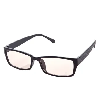 【Z-POLS】經典質感黑框 韓流格紋圖騰 MIT專業設計PC材質抗藍光眼鏡(濾藍光最佳利器兼抗UV400多功能)