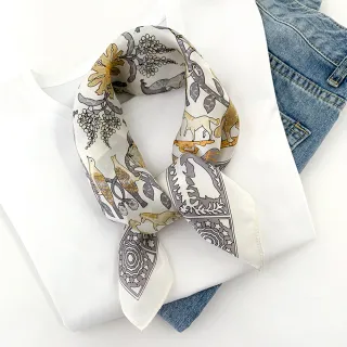 【達克公爵】真絲絲巾兩用氣質絲巾圍巾(100%桑蠶絲)
