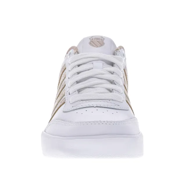 【K-SWISS】時尚運動鞋 Court Lite CMF-女-白/焦糖(95338-190)