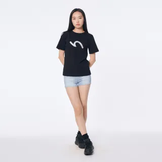 【5th STREET】女裝 短褲 牛仔短褲 女短褲 牛仔 剪接設計 彈性 淺藍(927024)