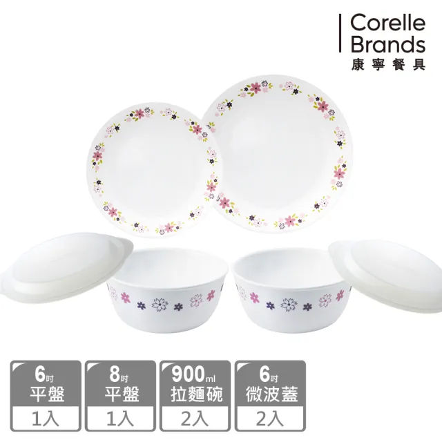 【CorelleBrands 康寧餐具】花漾派對6件式餐盤組(F14)