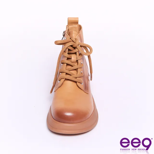 【ee9】經典率性免綁帶厚底短靴-駱駝色-589051  38(短靴)