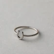 【ete】PT900 馬蹄形鑽石戒指(鉑金色)