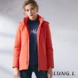 【LUNG.L 林佳樺】LM59C 橘色防潑水鋪棉連帽長袖外套(女裝 防風 保暖 秋冬款)