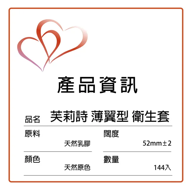 【Fujicondom不二乳膠】★芙莉詩超薄型衛生套144入/盒(家庭號保險套)