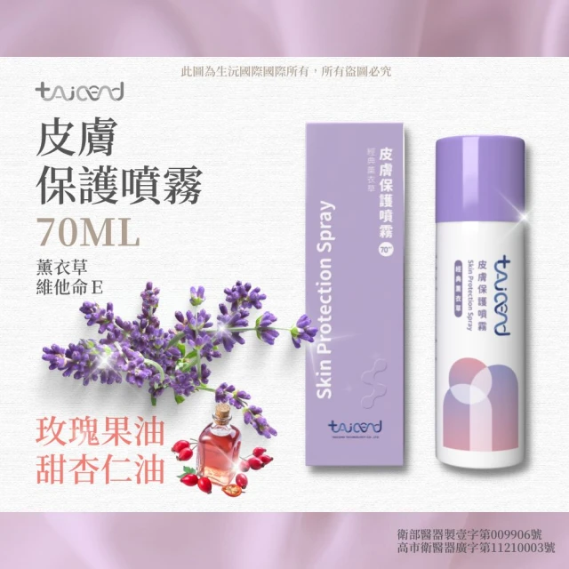 TAICEND 泰陞 皮膚保護噴霧x1瓶(70ml/瓶 ;針對女性設計)