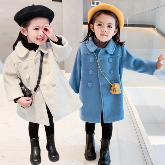 Baby 童衣 兒童雙排釦外套 女寶寶大衣外套 女童長版外套 89063(共2色)
