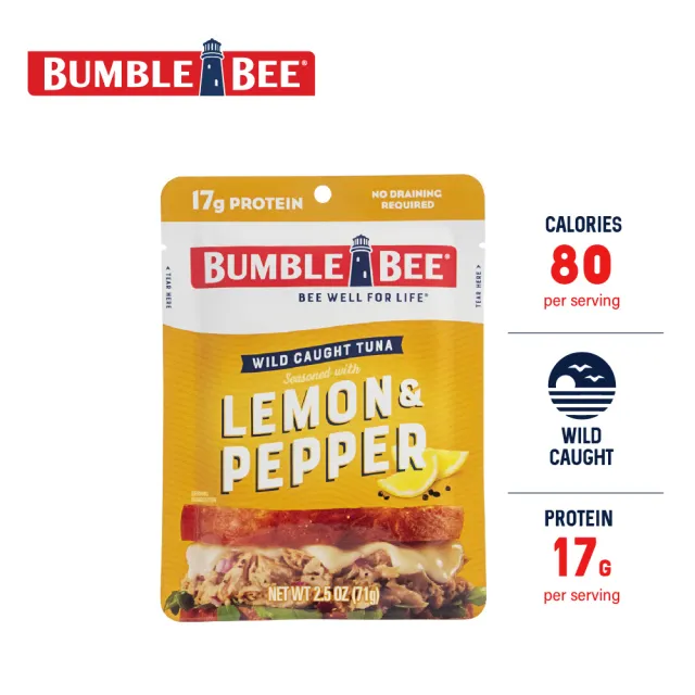 【Bumblebee】鮪魚即食包-泰式椒麻鮪魚/黑胡椒檸檬鮪魚