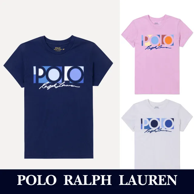 【RALPH LAUREN】RL POLO 經典貼布文字圖案短袖T恤 上衣-女-多色組合(平輸品/短T/春夏舒適/百搭必備)