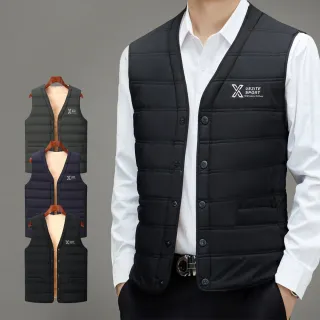 【NEW FORCE】新好男人保暖加絨居家背心-3色可選(保暖背心/刷毛背心/防寒背心/男背心/防風背心)