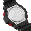 【CASIO 卡西歐】G-SHOCK 黑紅潮流雙顯腕錶 母親節 禮物(GA-700BNR-1A)