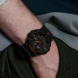 【CASIO 卡西歐】G-SHOCK 黑紅潮流雙顯腕錶 禮物推薦 畢業禮物(GA-700BNR-1A)