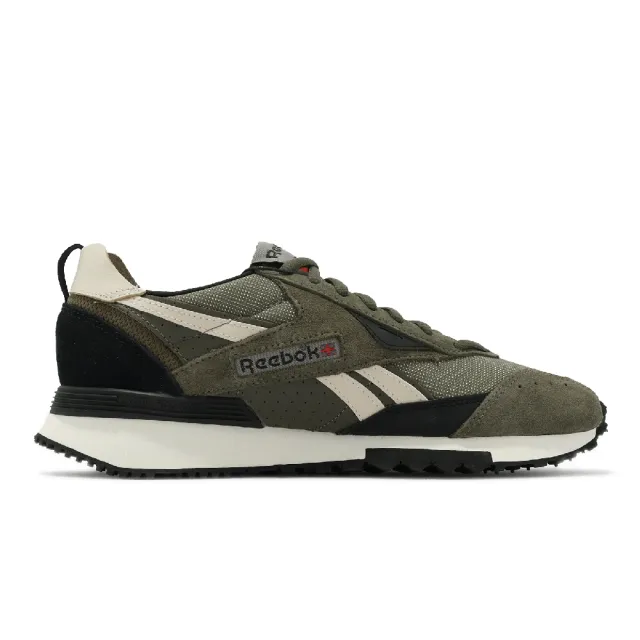 【REEBOK】休閒鞋 LX2200 軍綠 黑 男鞋 復古 麂皮 運動鞋(GW3803)