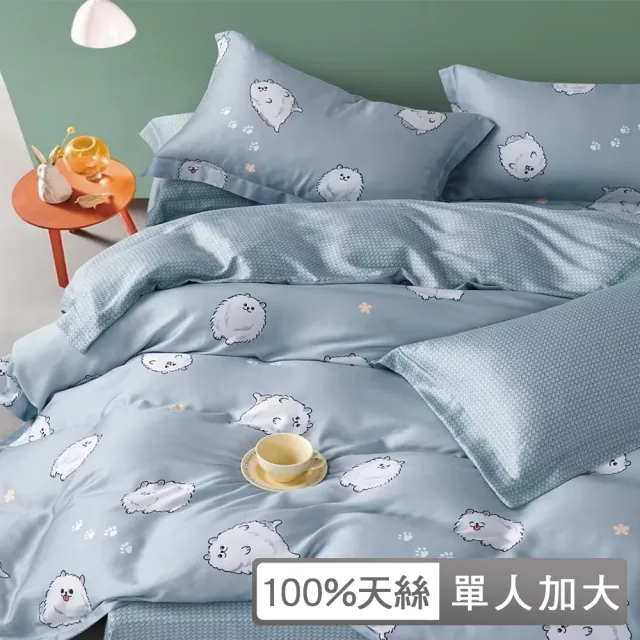 【貝兒居家寢飾生活館】100%天絲三件式全鋪棉兩用被床包組 冬3-1(單人加大/多款任選) 涼被/冷氣毯
