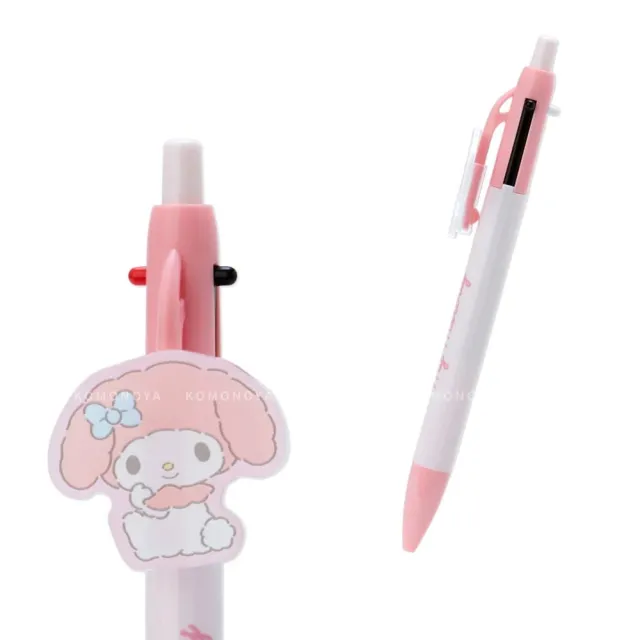 【小禮堂】三麗鷗 造型筆夾多功能原子筆 0.5mm  -坐姿款  Kitty 美樂蒂 酷洛米(平輸品)