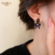 【Golicc】復古 黑蝴蝶耳環(飾品 耳飾 耳釘 耳環 耳墜 禮物 母親節 小資節稅節)
