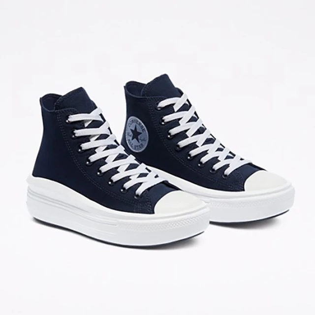 CONVERSE Chuck Taylor Move 女 厚底 增高 深藍 高筒 帆布鞋 厚底(570261C)